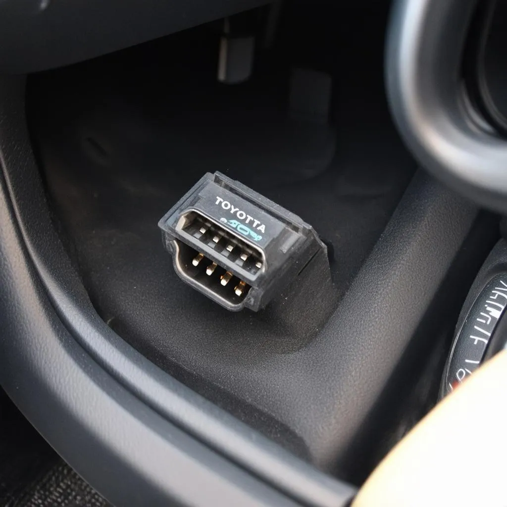 OBD port under the dashboard